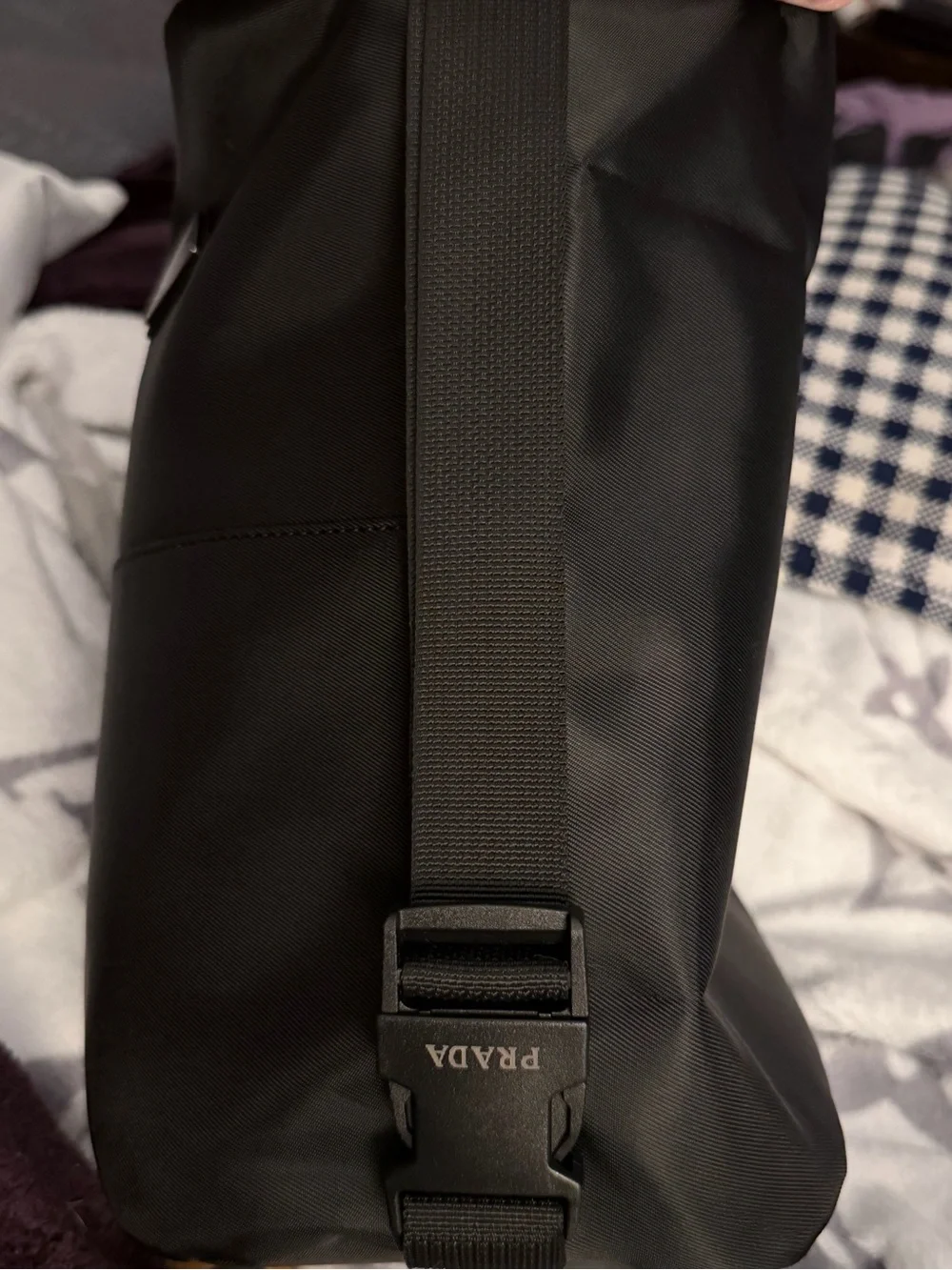 Source Unknown Black Nylon Crossbody Shoulder Bag